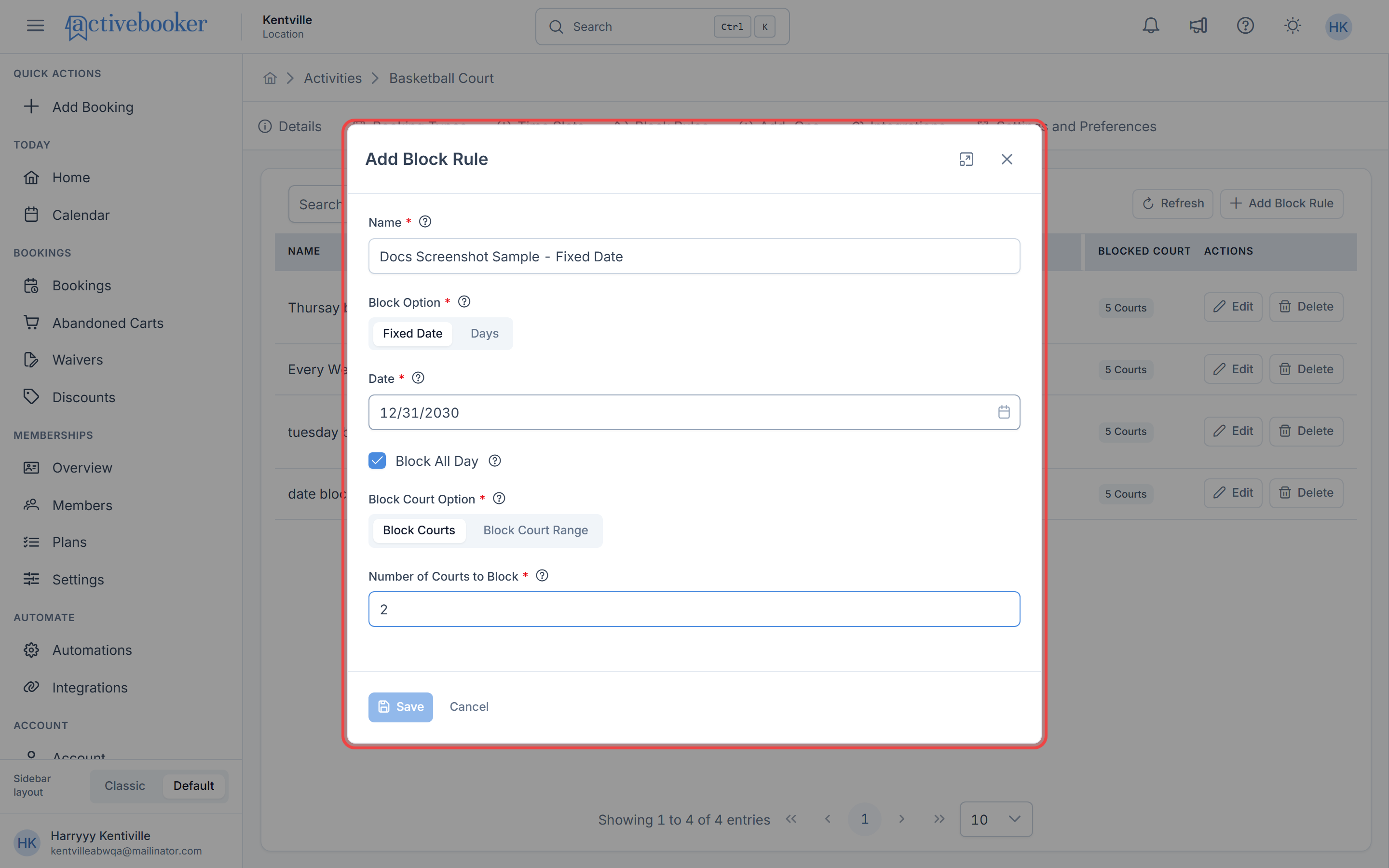 Blocking by number of units