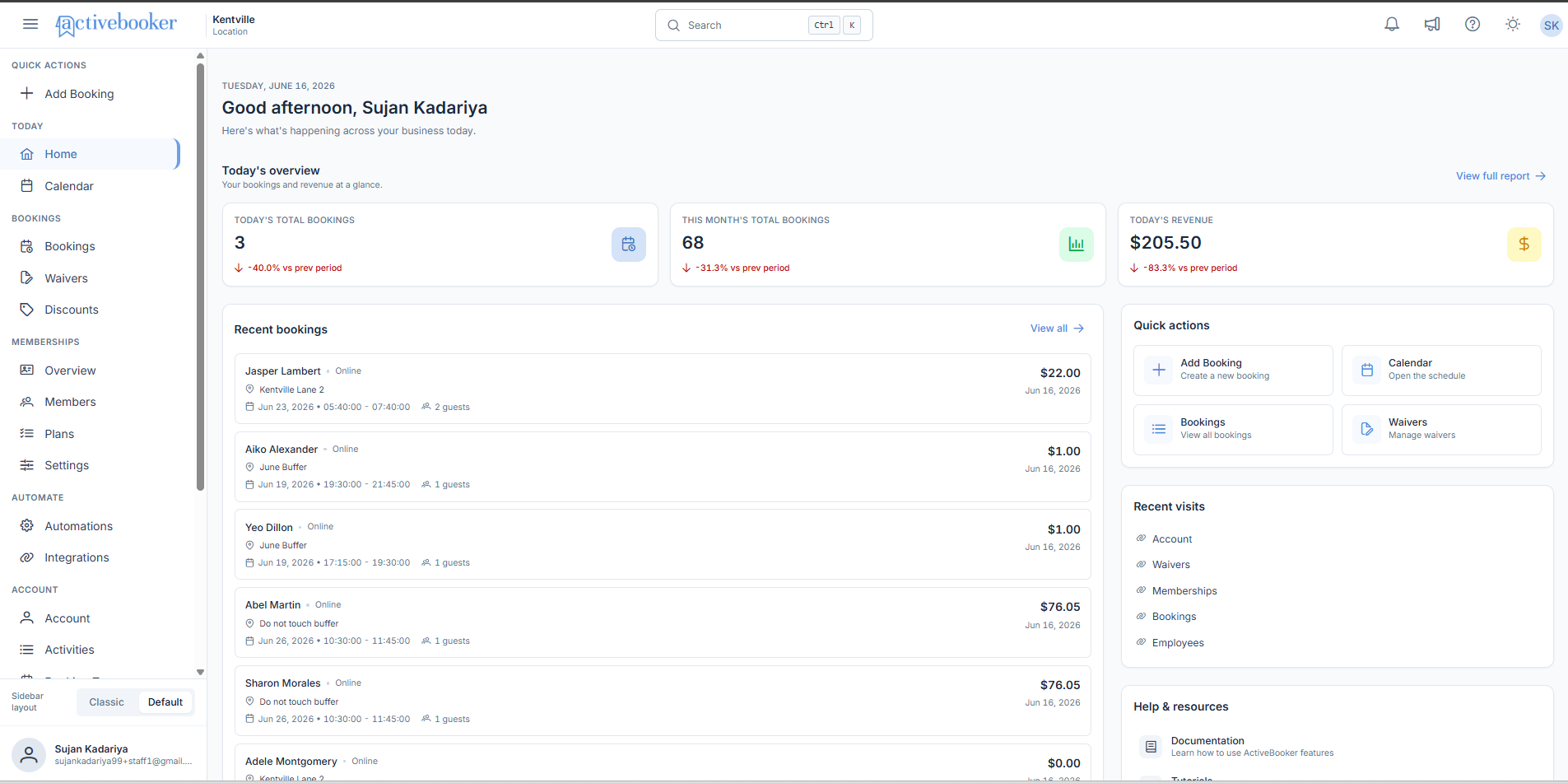 Dashboard Home main overview screenshot placeholder