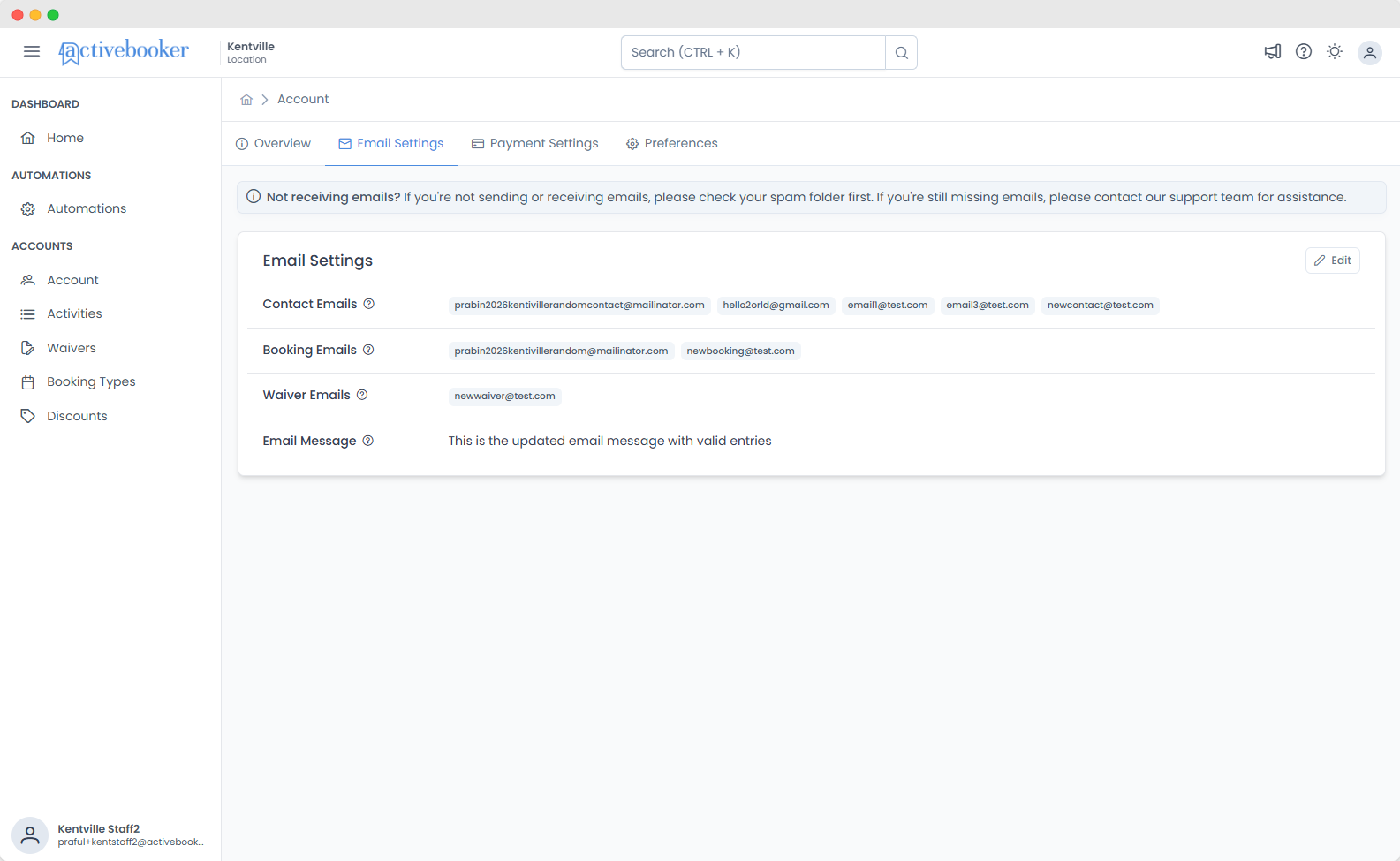 Email Settings Overview