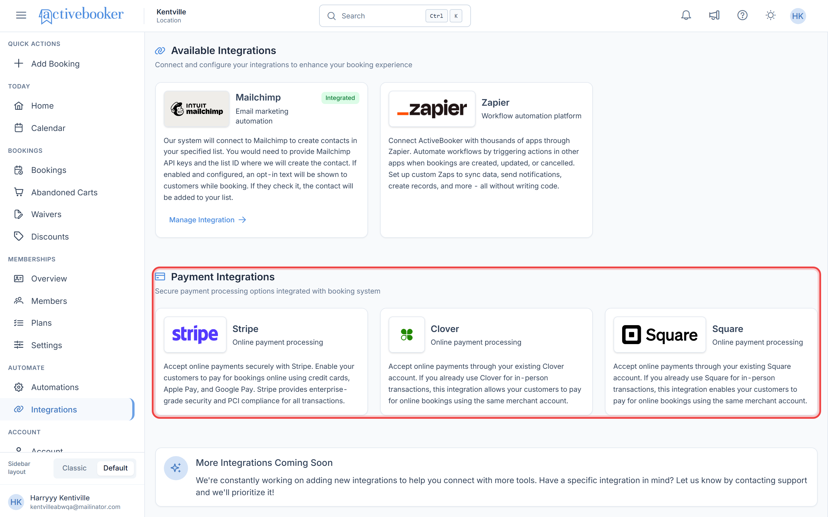 Payment Integration
