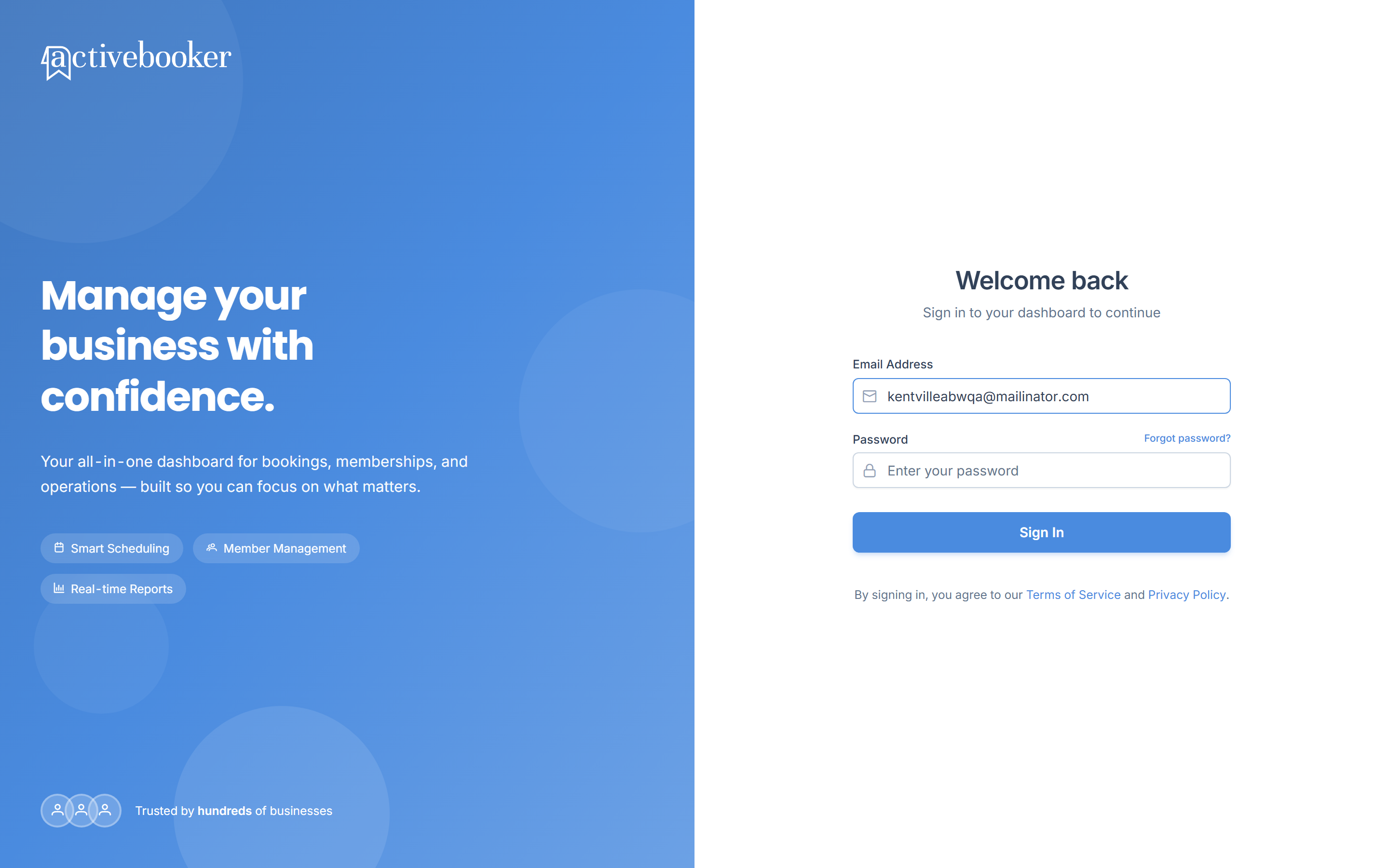 Sign-in page with email entered and the Forgot password link highlighted